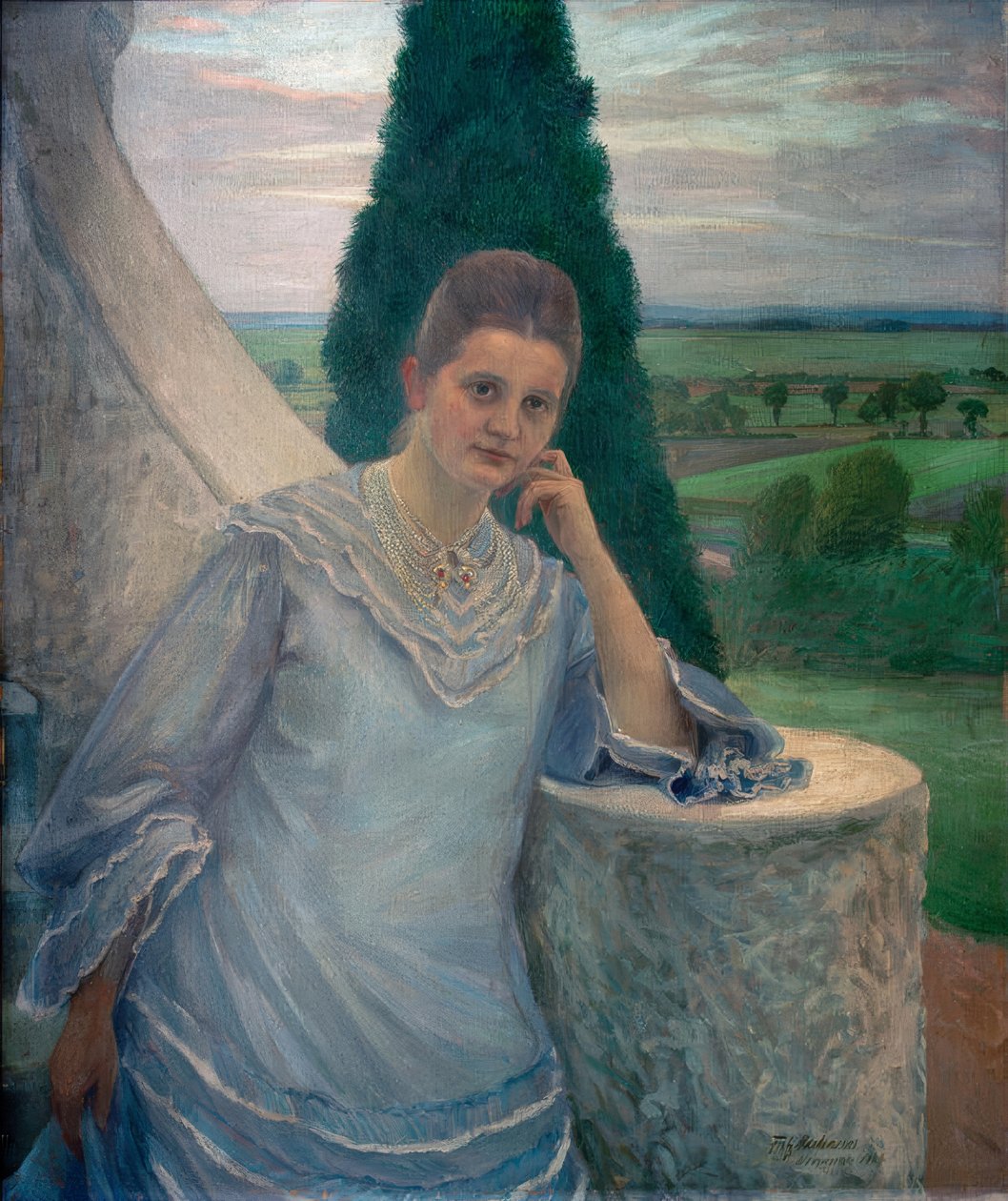 Portret pani Gocht, Halle/S. autorstwa Fritz Mackensen