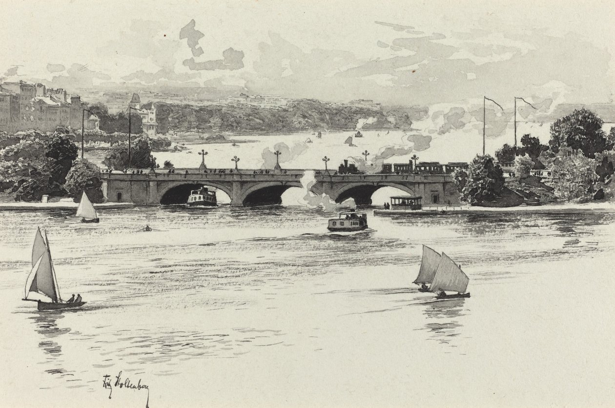 Lombardsbrücke autorstwa Fritz Stoltenberg