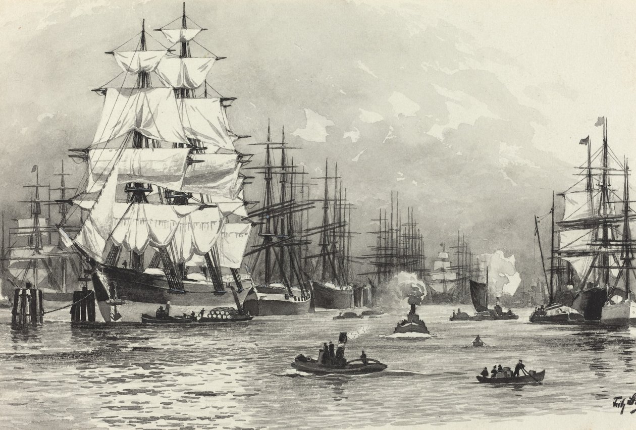 Port żaglowca autorstwa Fritz Stoltenberg