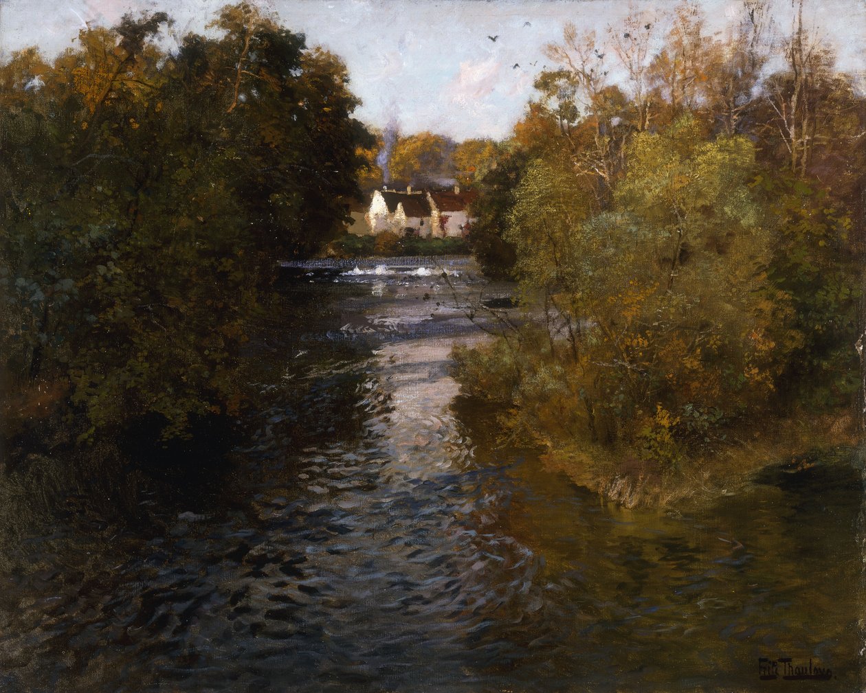 Francuski krajobraz rzeczny, autorstwa Frits Thaulow