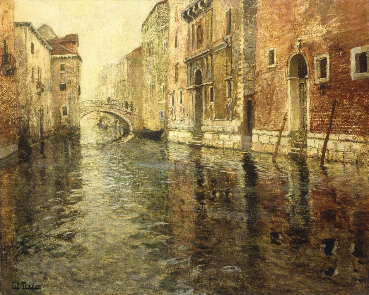 Scena weneckiego kanału autorstwa Frits Thaulow