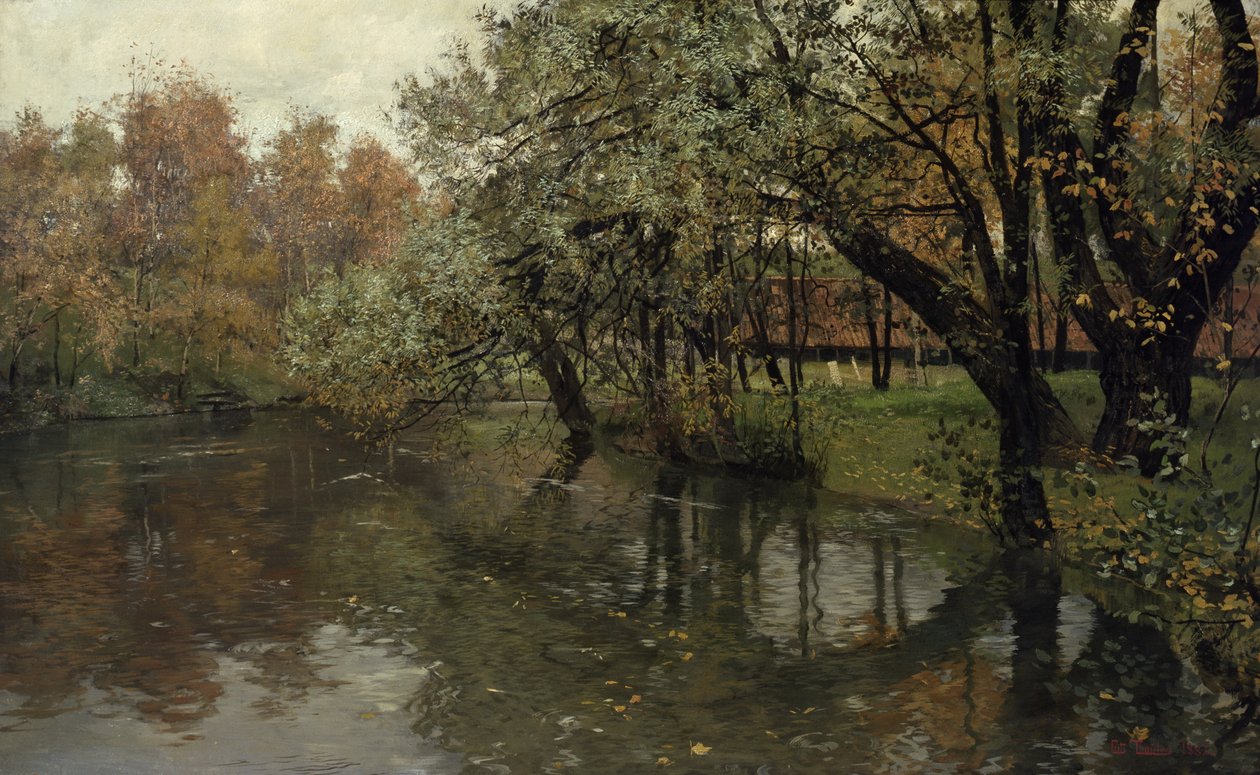Jesienny dzień nad Akerselva autorstwa Fritz Thaulow