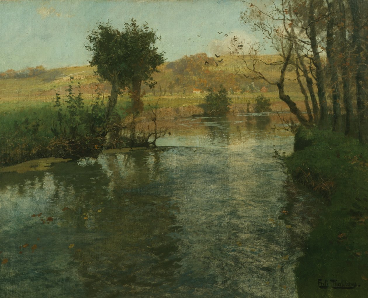 Francuski pejzaż rzeczny, ok. 1895 (obraz) autorstwa Fritz Thaulow