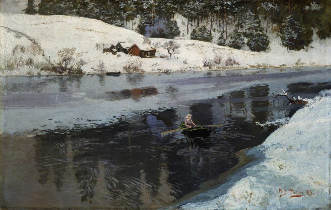 Z Simoa, Zima autorstwa Frits Thaulow