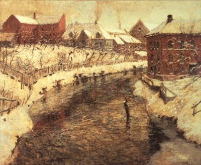 Z mostu Nybroen, Oslo autorstwa Fritz Thaulow