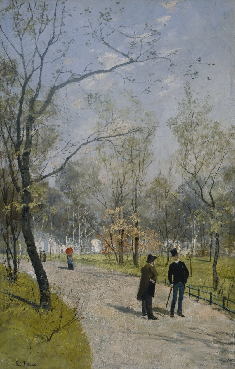 Z Ogrodu Królewskiego (olej na płótnie) autorstwa Fritz Thaulow