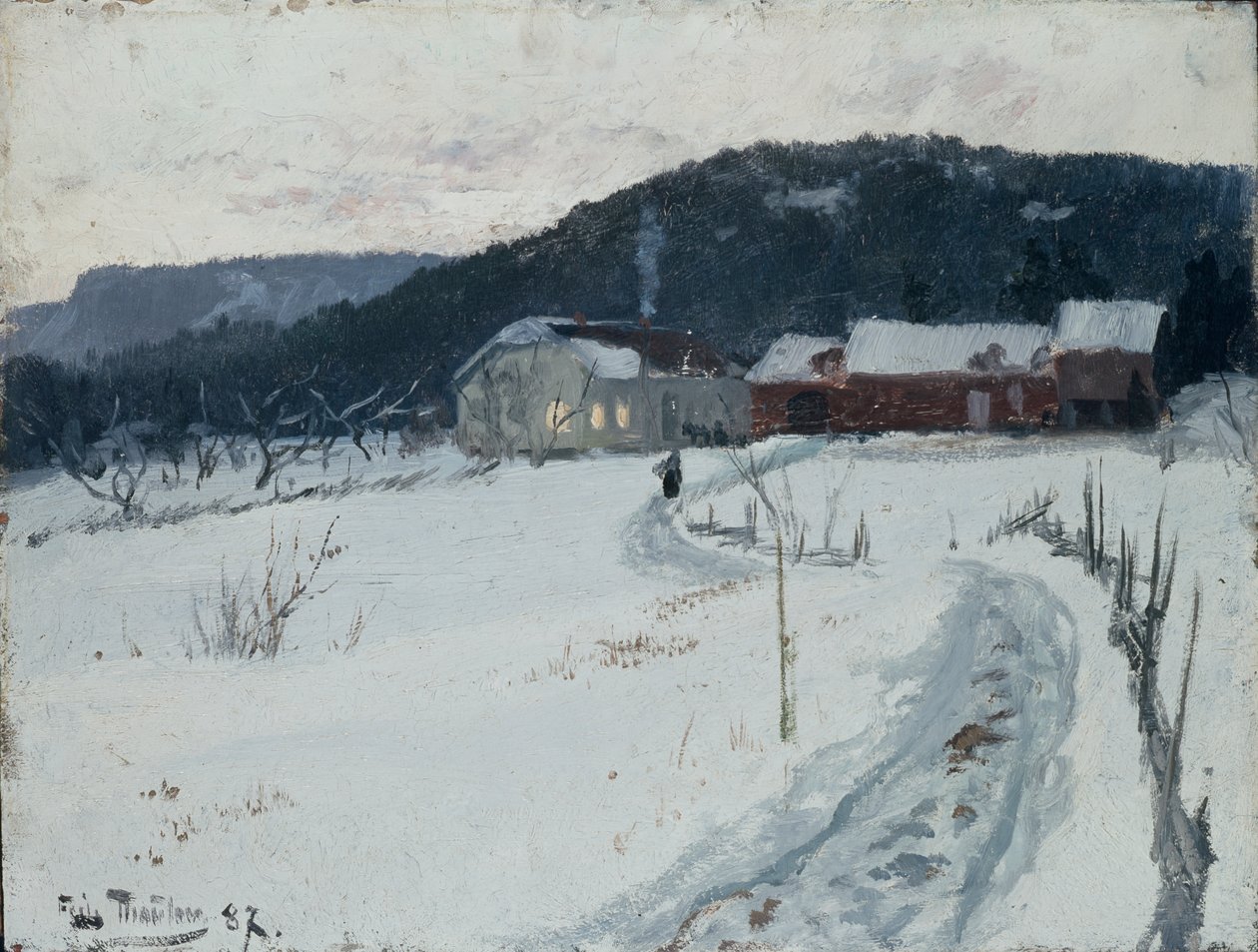 Grini, Górna Maja Farm autorstwa Fritz Thaulow