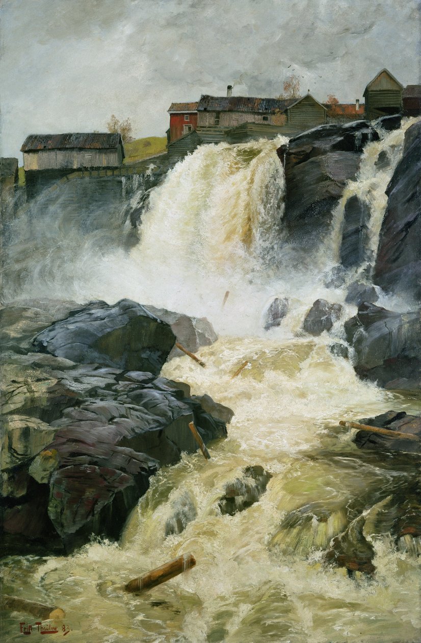 Wodospad Haug, Modum autorstwa Fritz Thaulow