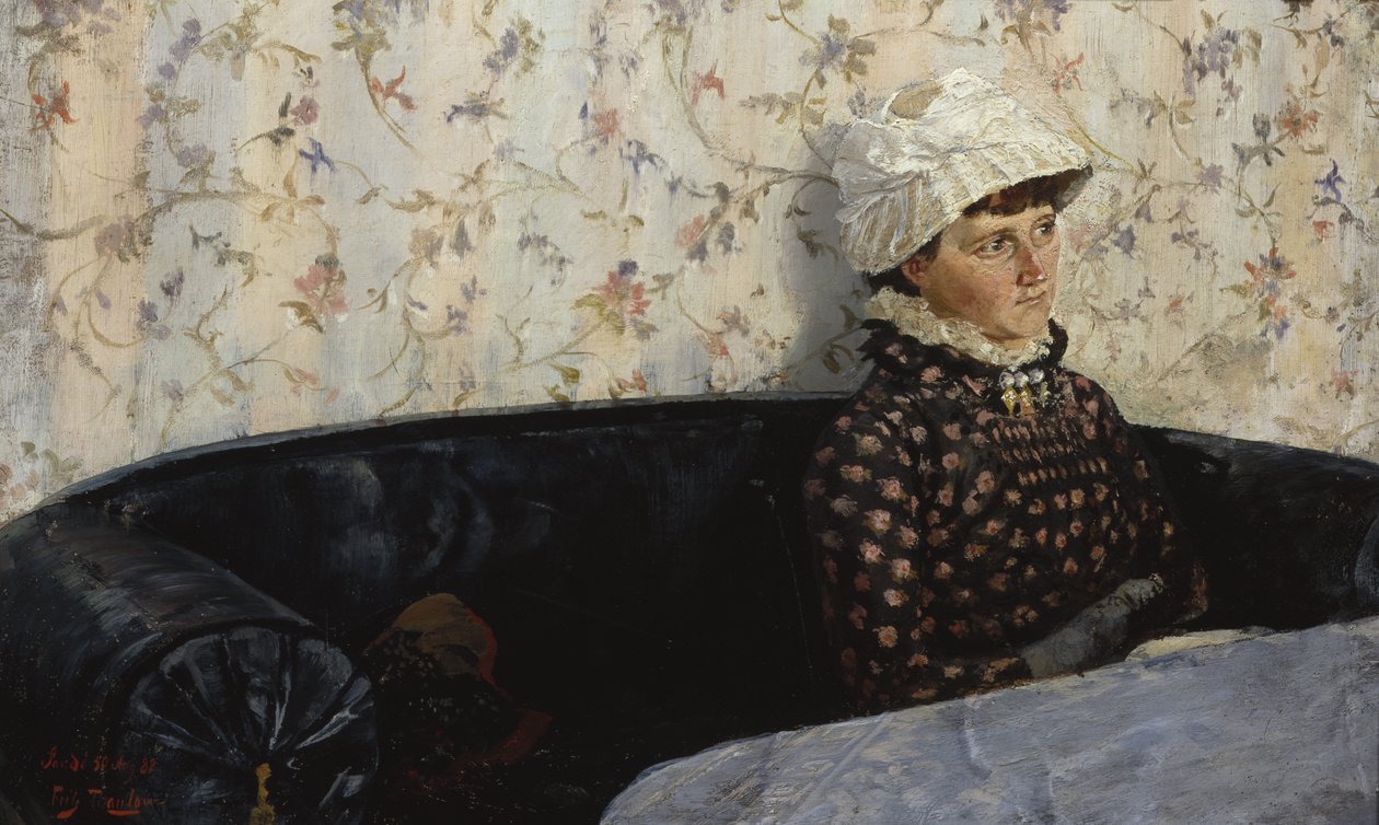 Ingeborg na kanapie, Sandø autorstwa Fritz Thaulow