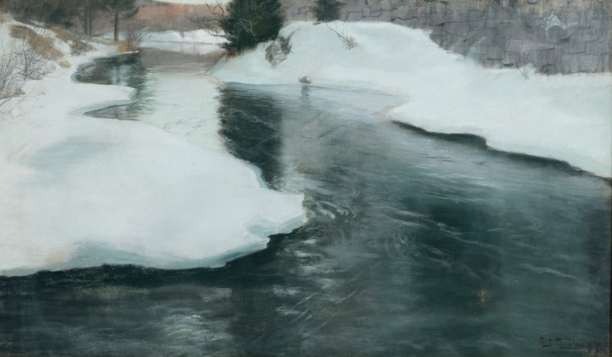 Wiosenna Odwilż autorstwa Fritz Thaulow