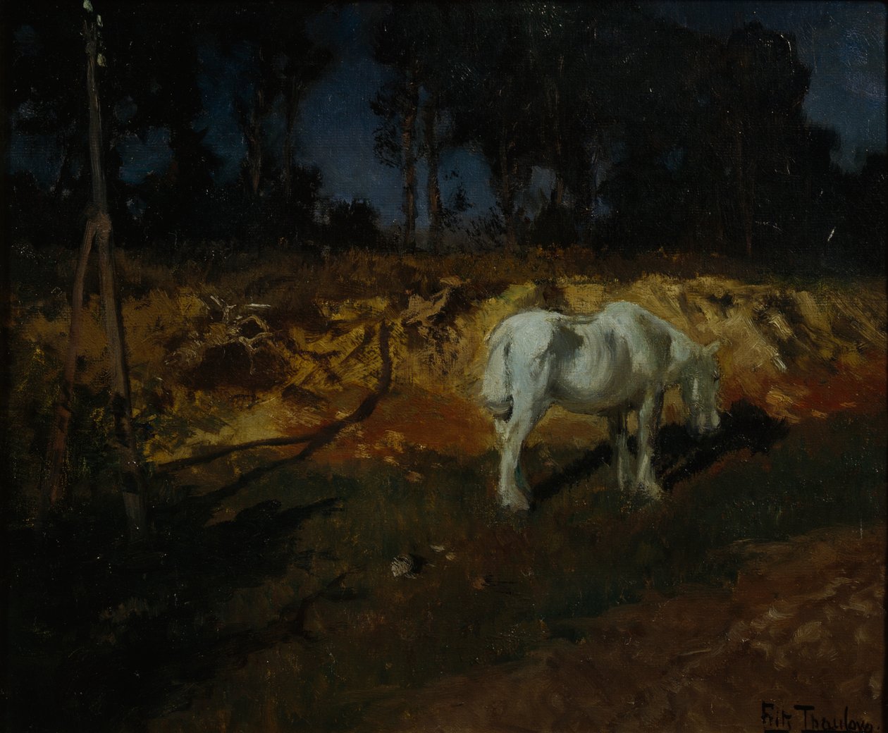 Koń Doktora (olej na płótnie) autorstwa Fritz Thaulow