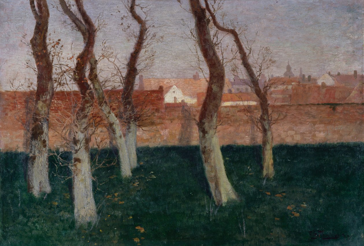 Ogród otoczony murem, 1893 autorstwa Frits Thaulow