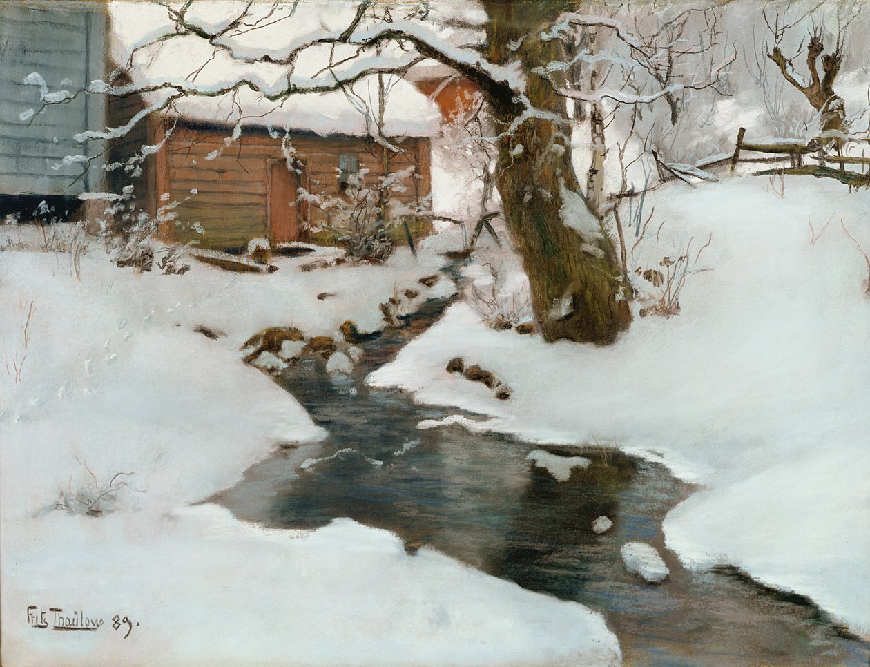 Zima na wyspie Stord, 1889 autorstwa Frits Thaulow