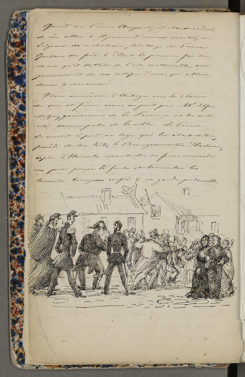 Ilustracja z prywatnego archiwum w Bibliotece Narodowej zatytułowana Voyage en Norvège 1856 autorstwa Fritza von Dardel autorstwa Fritz von Dardel