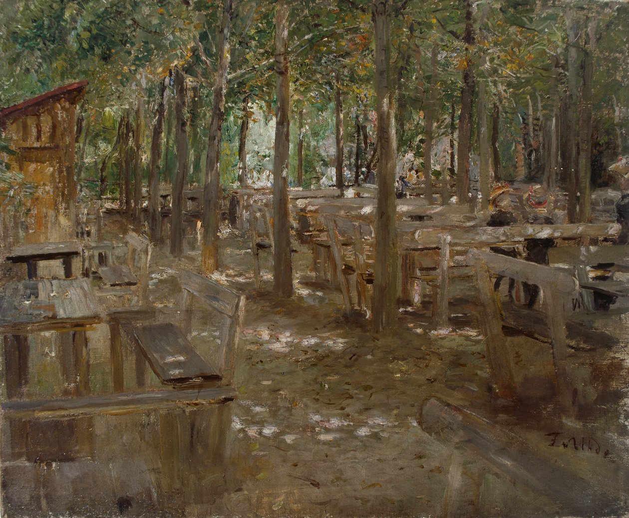 Stary ogródek piwny autorstwa Fritz von Uhde