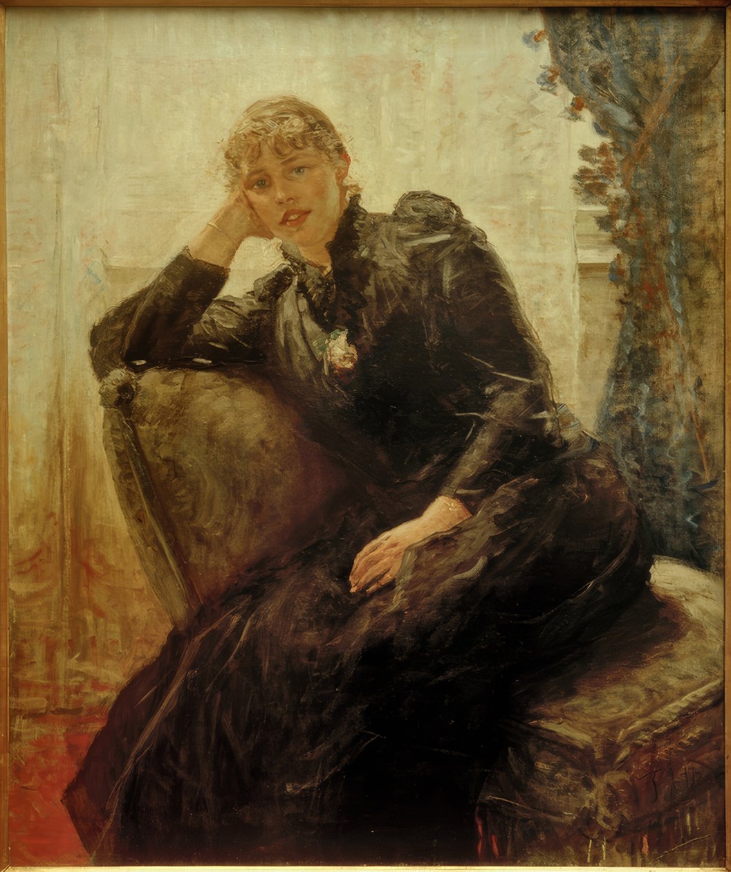 F. von Uhde, portret kobiety (portret Therese Karl) autorstwa Fritz von Uhde