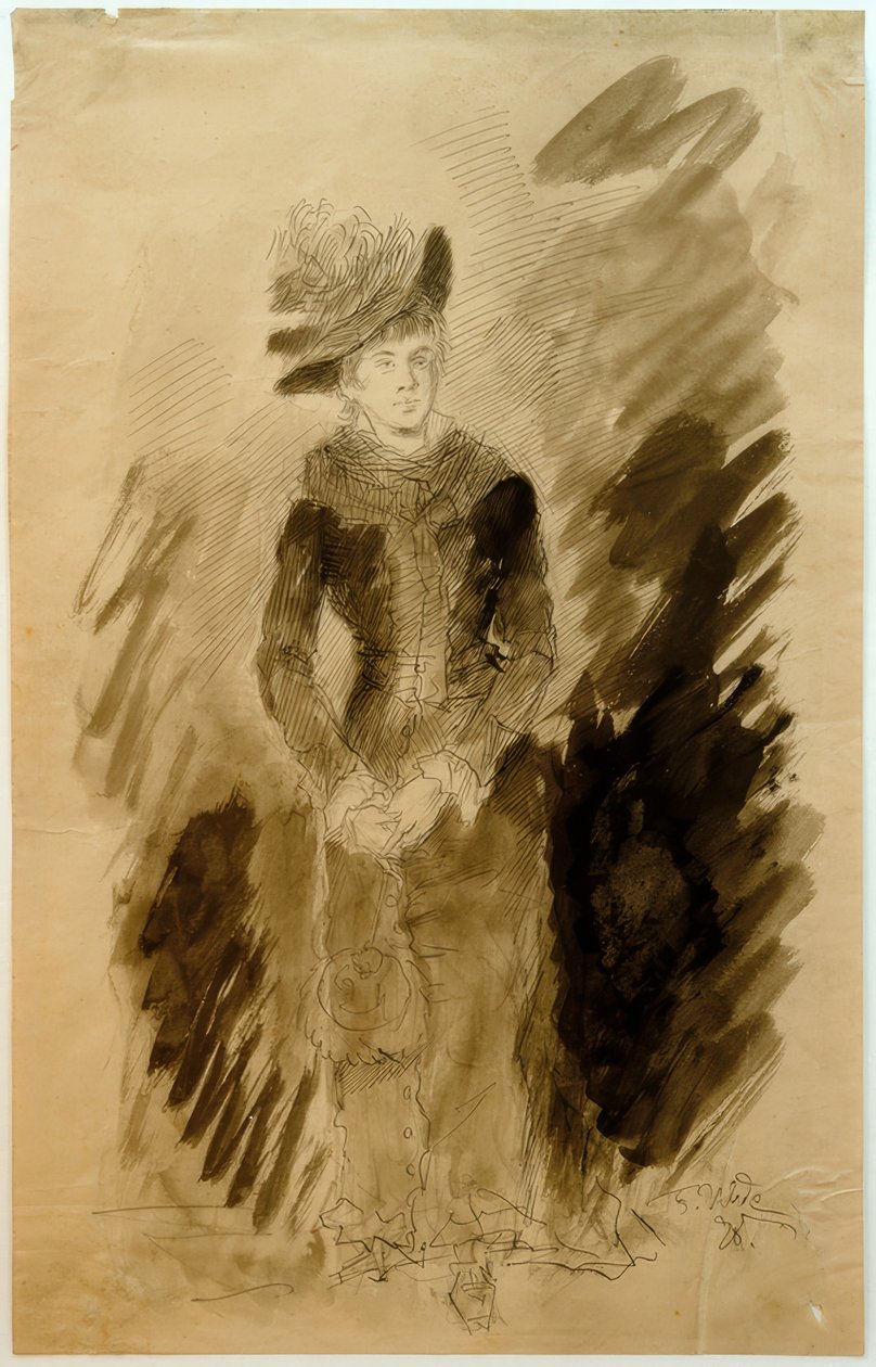 Młoda kobieta (portret narzeczonej Amalie Endres) autorstwa Fritz von Uhde