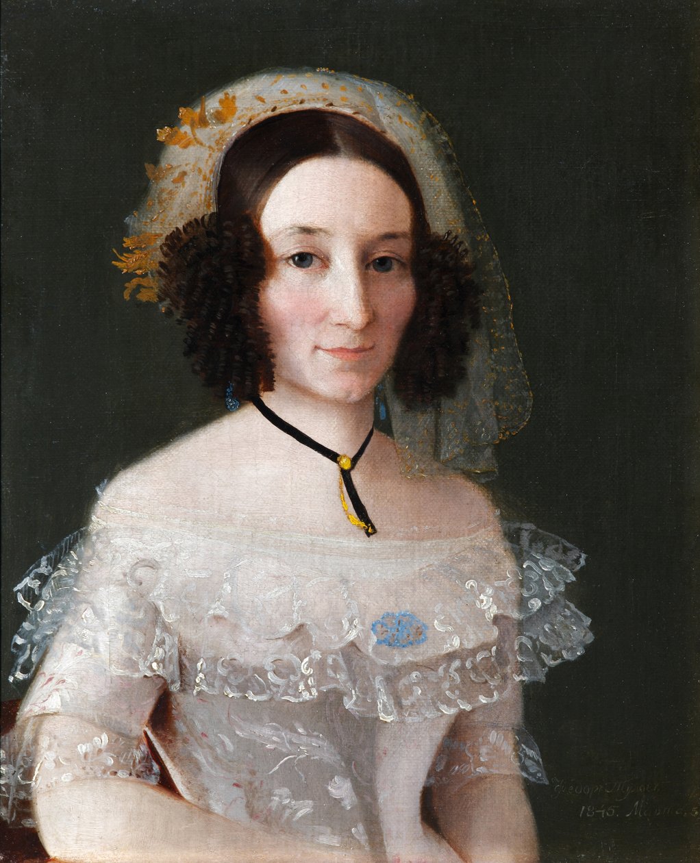 Portret Jelizavety Aleksiejewny Benkendorf, z d. Janova, 1845 autorstwa Fyodor Andreevich Tulov