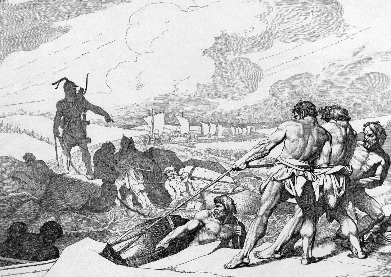Oleg z Nowogrodu kampania przeciwko Konstantynopolowi, przed 1839 autorstwa Fyodor Antonovich Bruni