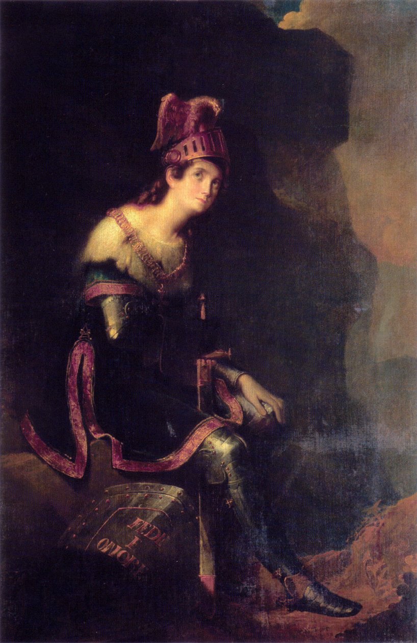 Portret księżnej Zinaidy Aleksandrownej Wołkońskiej 1792-1862 w zwyczaju Tankred autorstwa Fyodor Antonovich Bruni