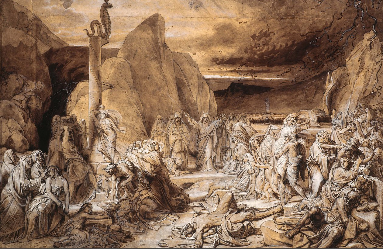 Studium Miedzianego Węża, 1839. autorstwa Fyodor Antonovich Bruni
