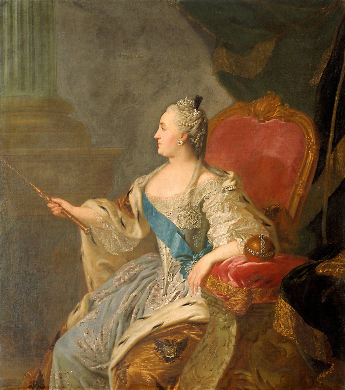 Rosyjski: "Portret Katarzyny II " Portret Katarzyny II autorstwa Fyodor Rokotov