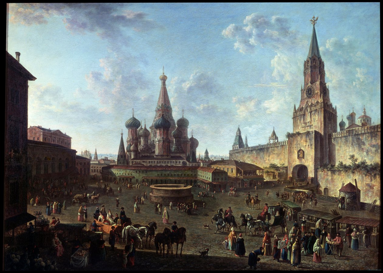 „Plac Czerwony w Moskwie”, 1801. autorstwa Fyodor Yakovlevich Alexeev