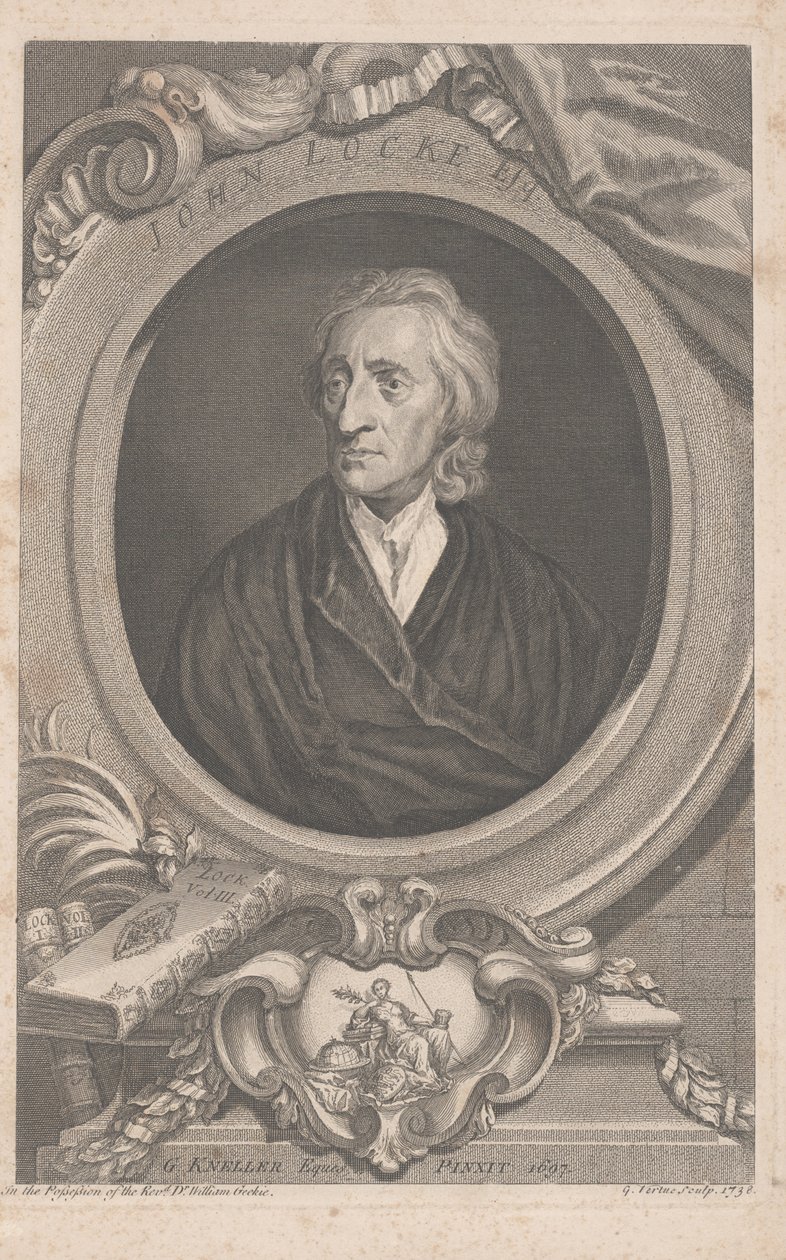 John Locke, 1738 r autorstwa G. and Kneller, G. Vertue