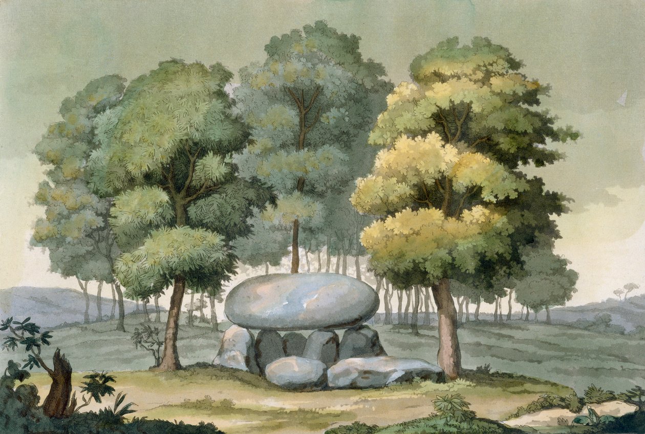 Grób korytarzowy typu dolmen Galów autorstwa G. Bramati