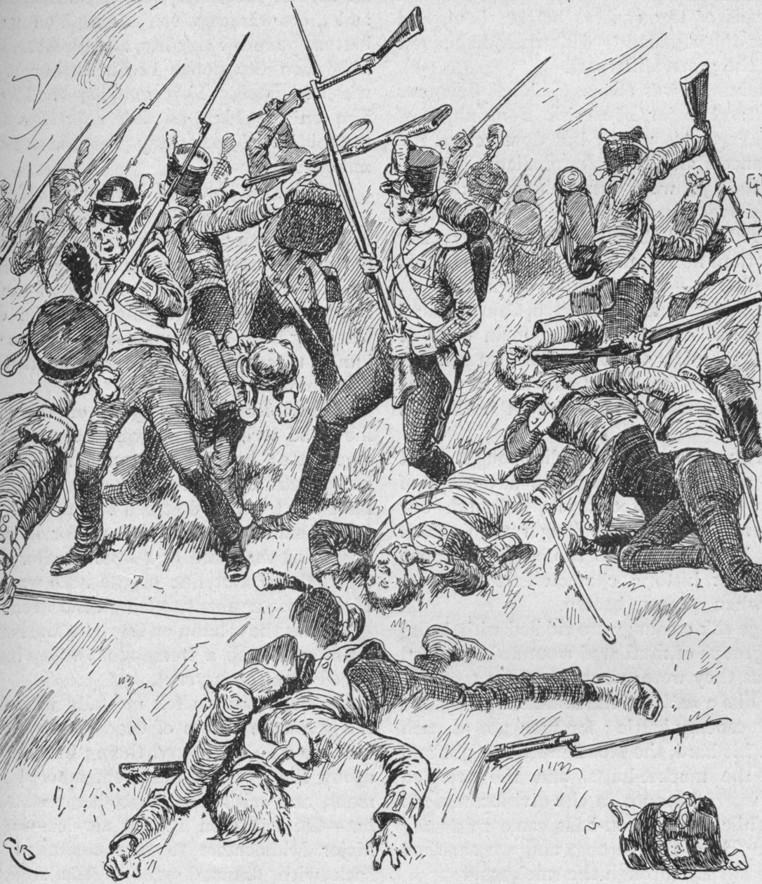 Cała formacja została utracona, a każdy człowiek walczył o siebie, 1902 autorstwa GB