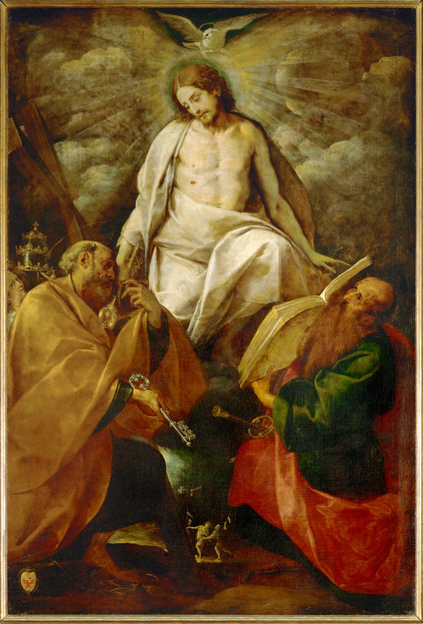 Chrystus ukazuje się świętym Piotrowi i Pawłowi (obraz) autorstwa G.B. & Morazzone P.(1571-1626) Crespi