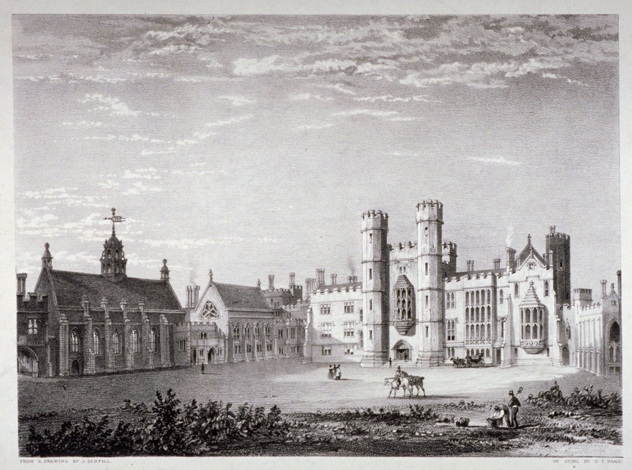 Pałac Lambeth, Londyn, ok. 1830 autorstwa GF Bragg