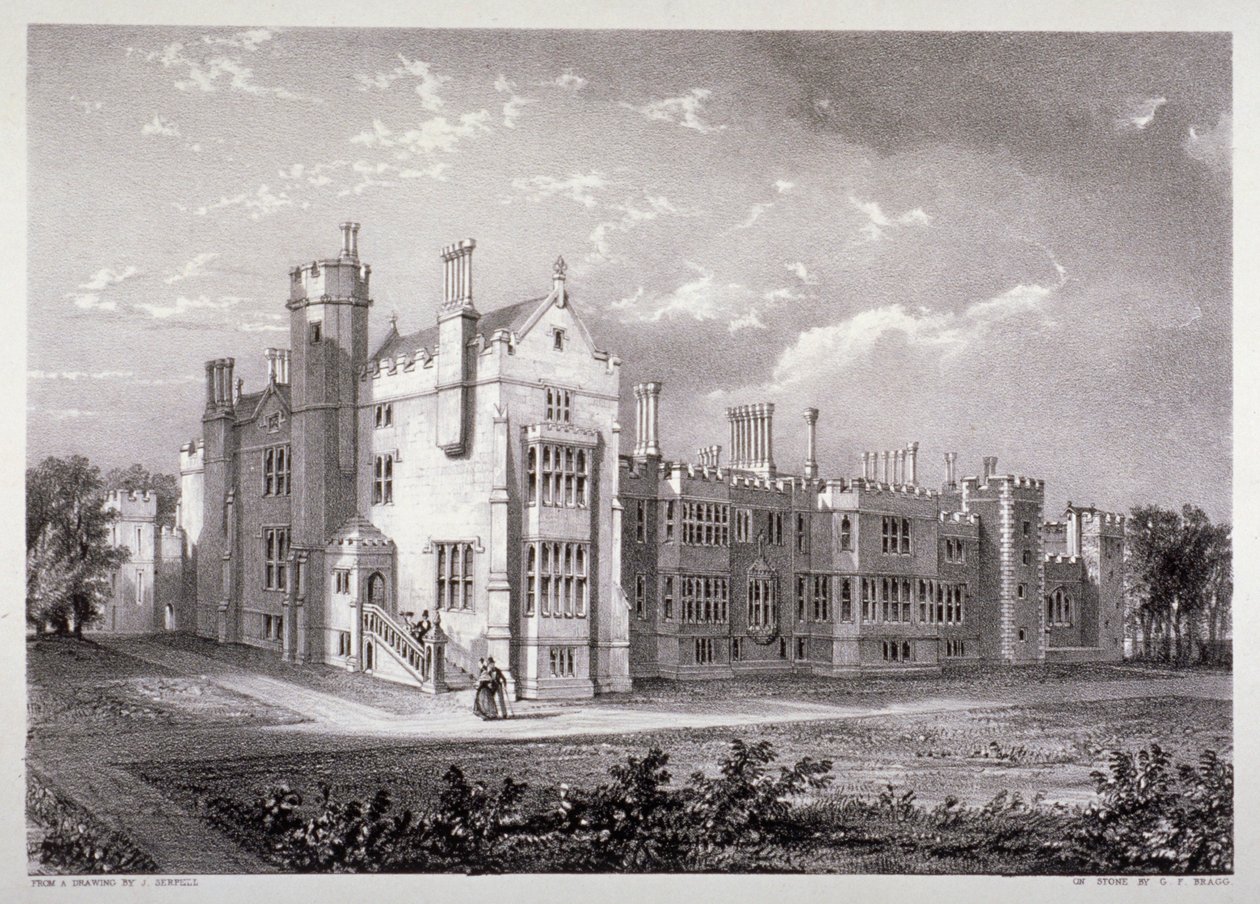 Widok pałacu Lambeth, Londyn, ok. 1830 r. autorstwa GF Bragg
