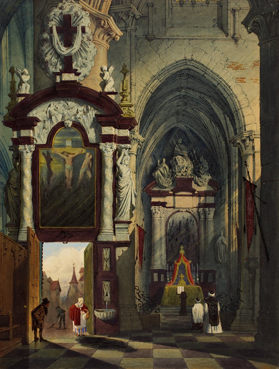 Katedra w Antwerpii, 1878 (wc na papierze) autorstwa G.P. Andre