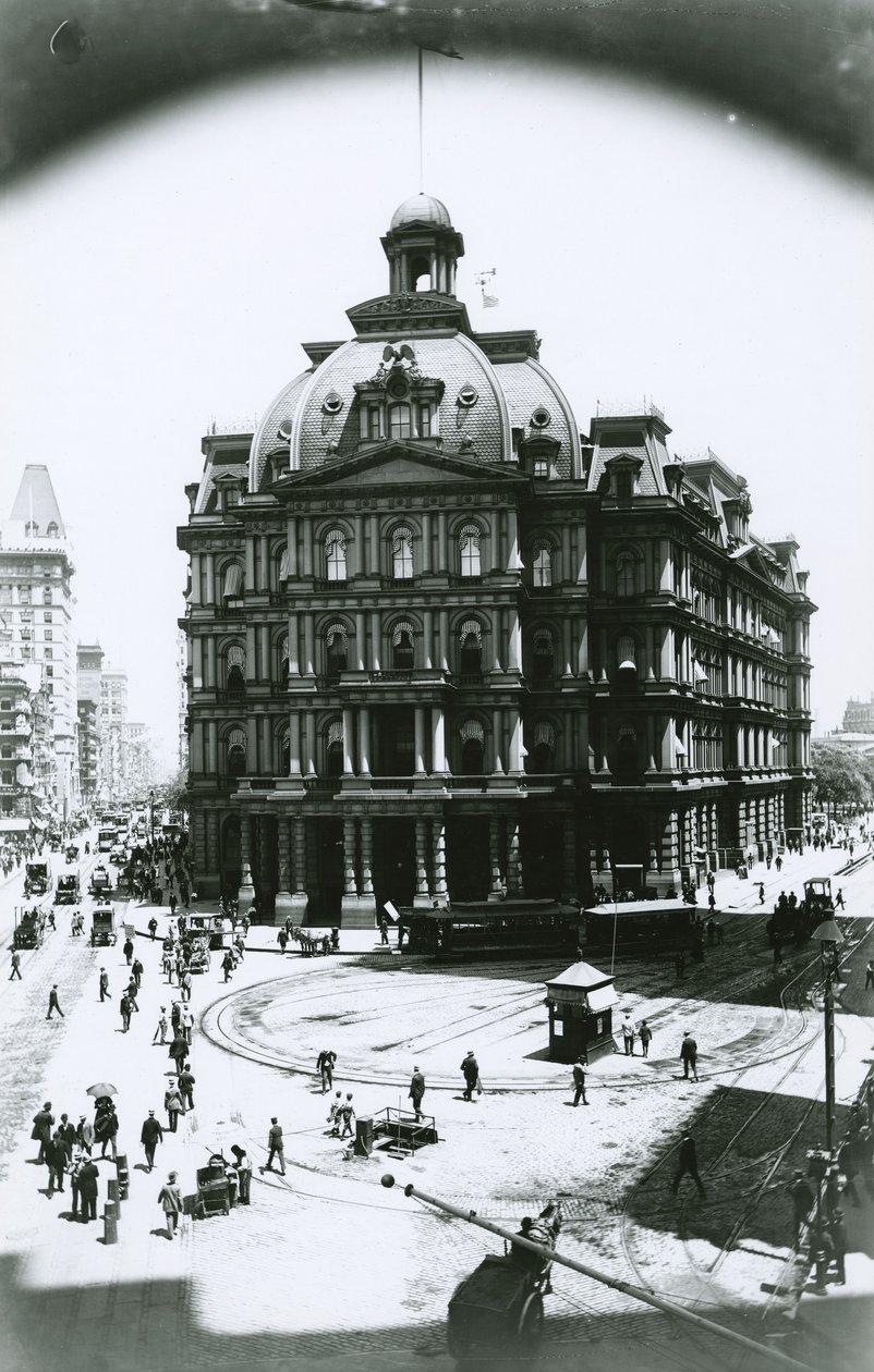Old Post Office, Broadway and Park Row, Nowy Jork, ok. 1900 autorstwa G.P. Hall und Sohn