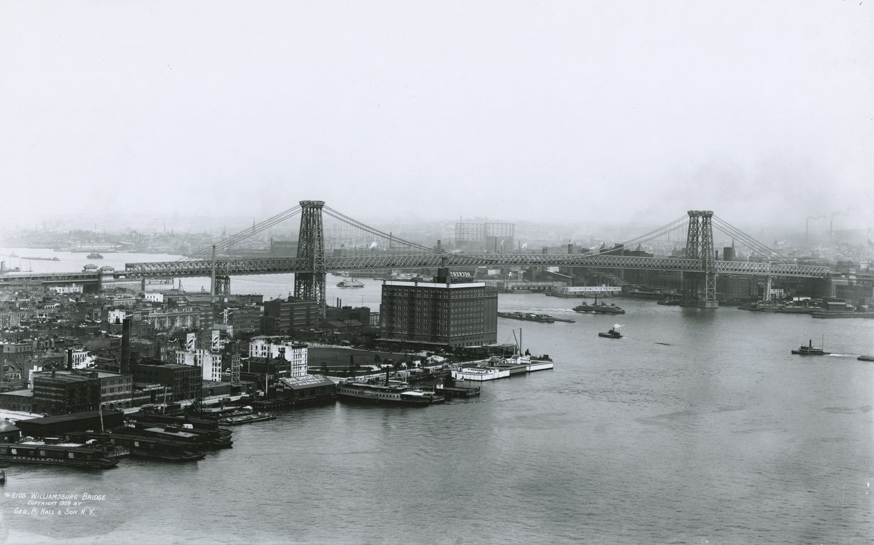 Most Williamsburg, 1909 autorstwa G.P. Hall und Sohn