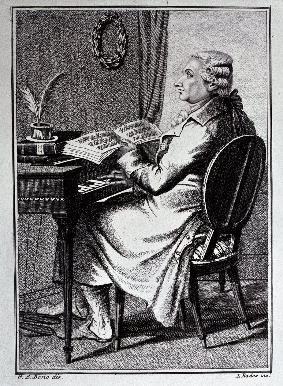 Portret rysunku Antonio Sachini autorstwa G. B. Bosio