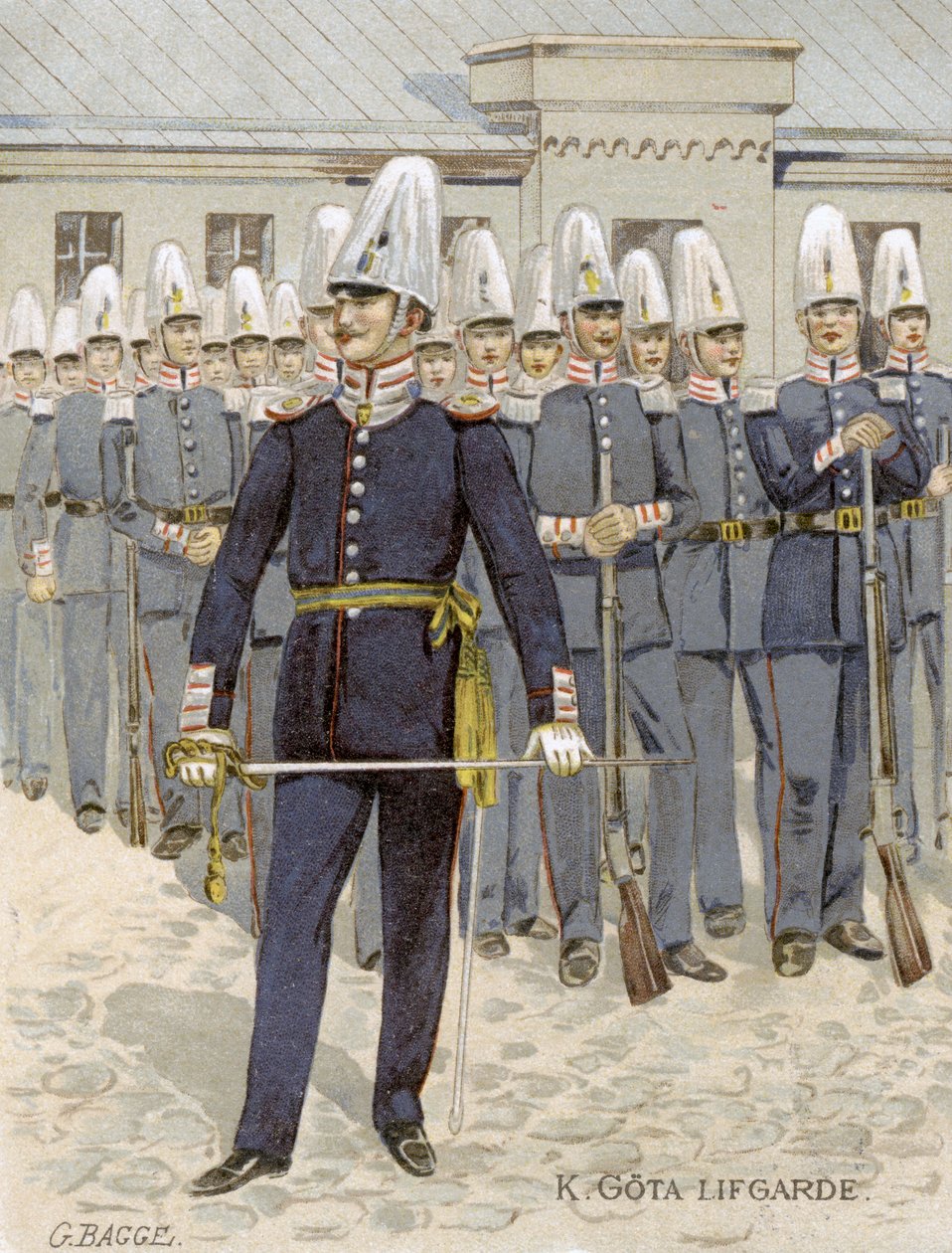 Szwedzcy ratownicy, Sztokholm, Szwecja, 1901 autorstwa G Bagge