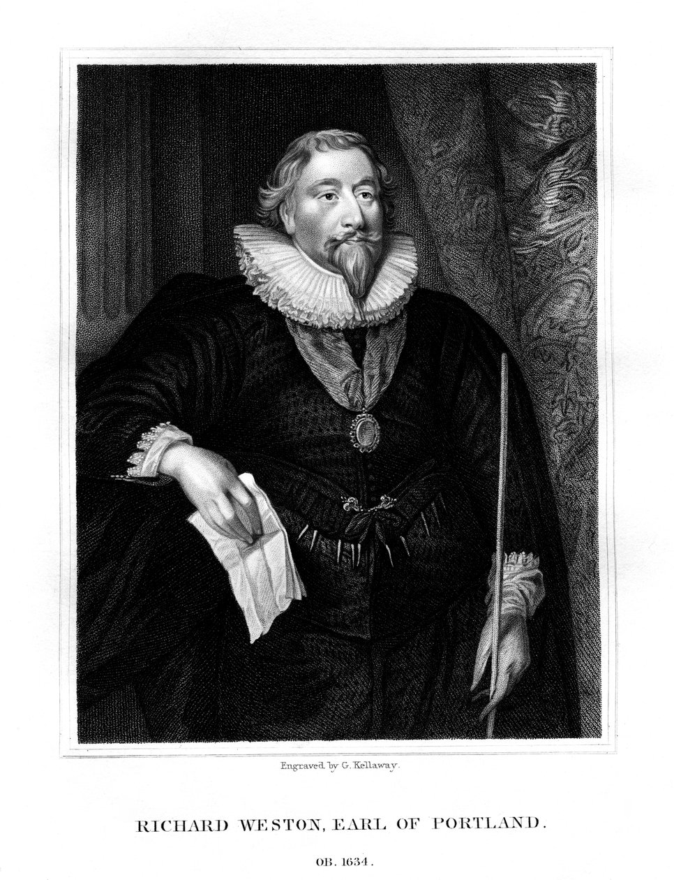 Richard Weston, 1. hrabia Portland, 1825. autorstwa G. Kellaway