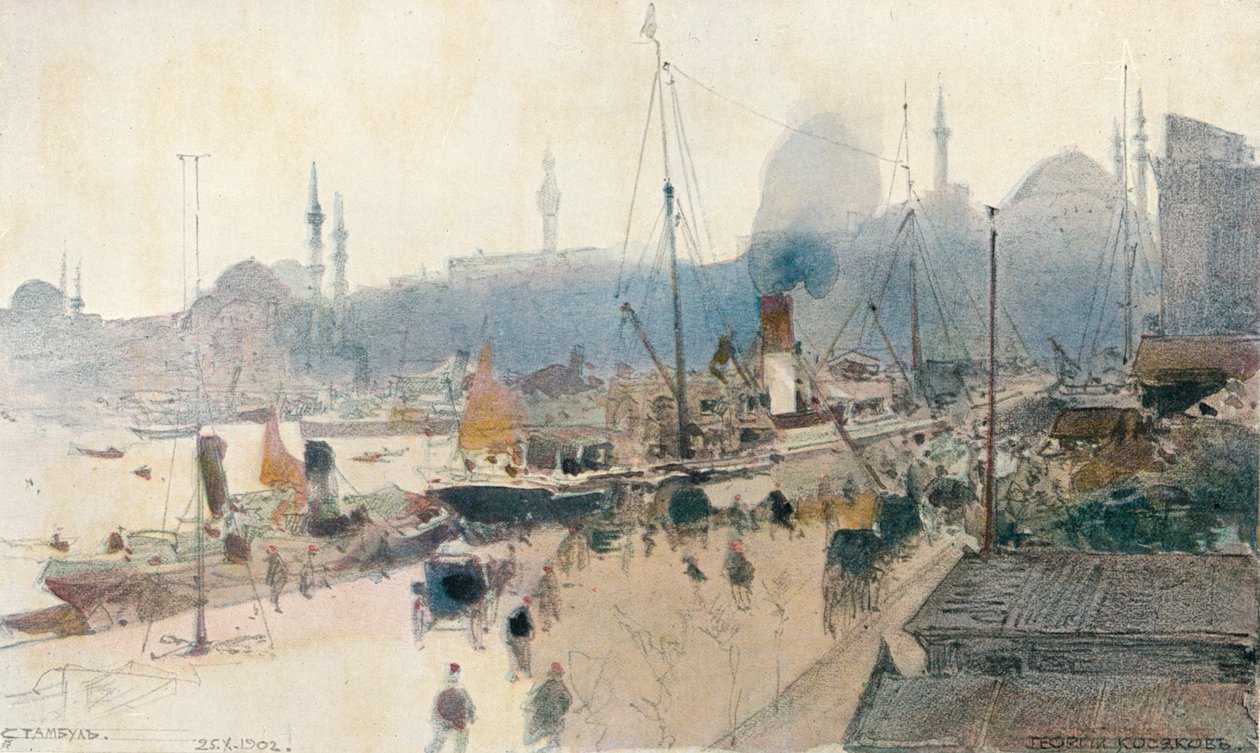 Nabrzeże, Stambuł, 1902, 1906 autorstwa G Kossiakoff