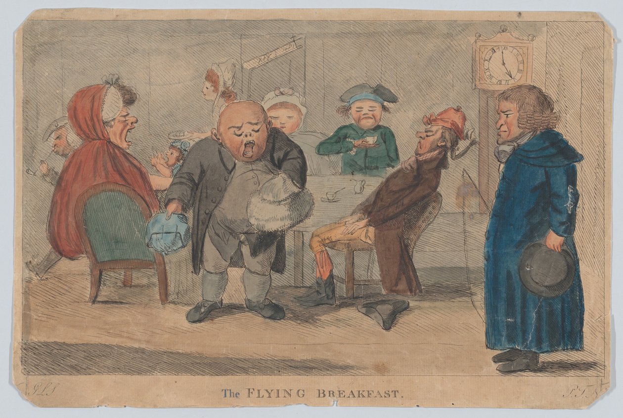 Latające śniadanie, czyli zawartość nocnego trenera, 9 marca 1792. autorstwa G L S