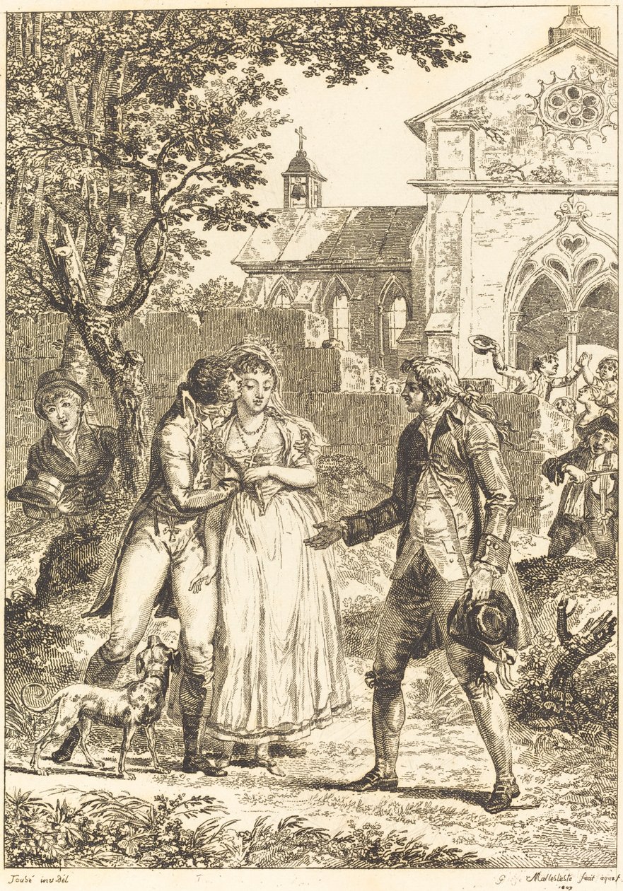 Pocałunek powrócił: pocałunek gotowy autorstwa G. Mallesteste after Jacques Louis François Touzé