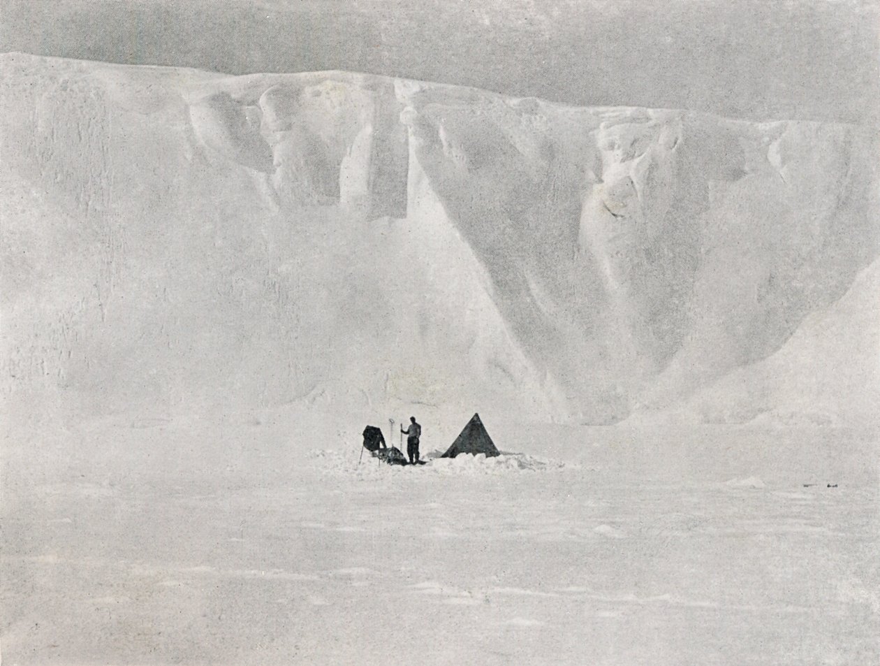 Lodowiec Dugdale, c1911, 1913. autorstwa G. Murray Levick
