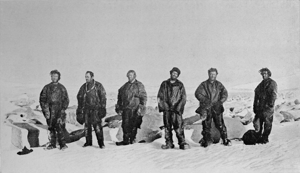 Grupa Po Zimie w Igloo, 1912, 1913 autorstwa G. Murray Levick