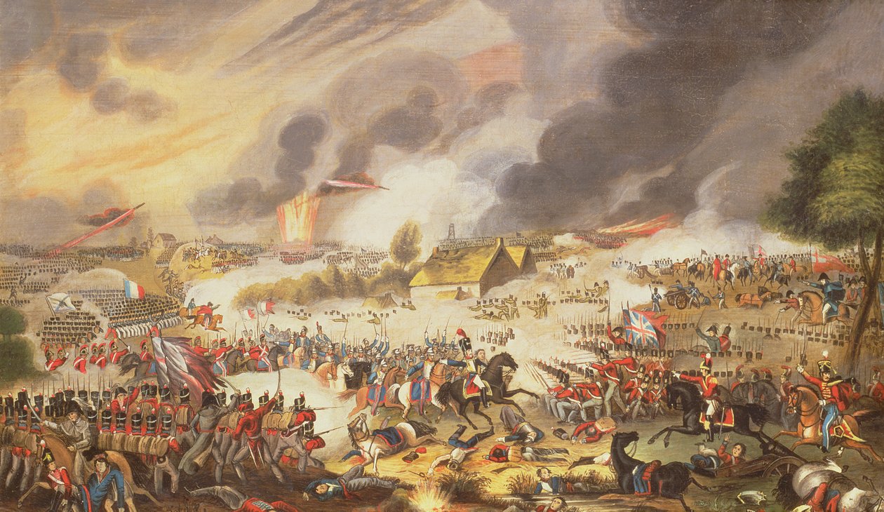 Bitwa pod Waterloo, 18 czerwca 1815, 1842 autorstwa G. Newton