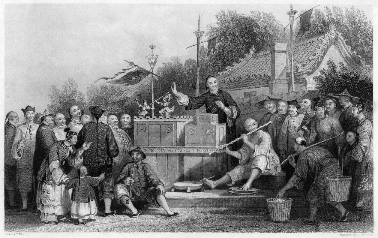 Rzadki pokaz w Lin-sin-choo, Chiny, ok. 1843. autorstwa G. Paterson