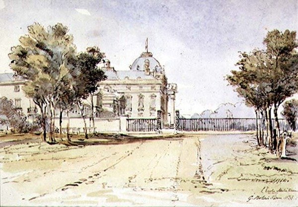 Widok na Ecole Militaire w Paryżu autorstwa G. Rolais
