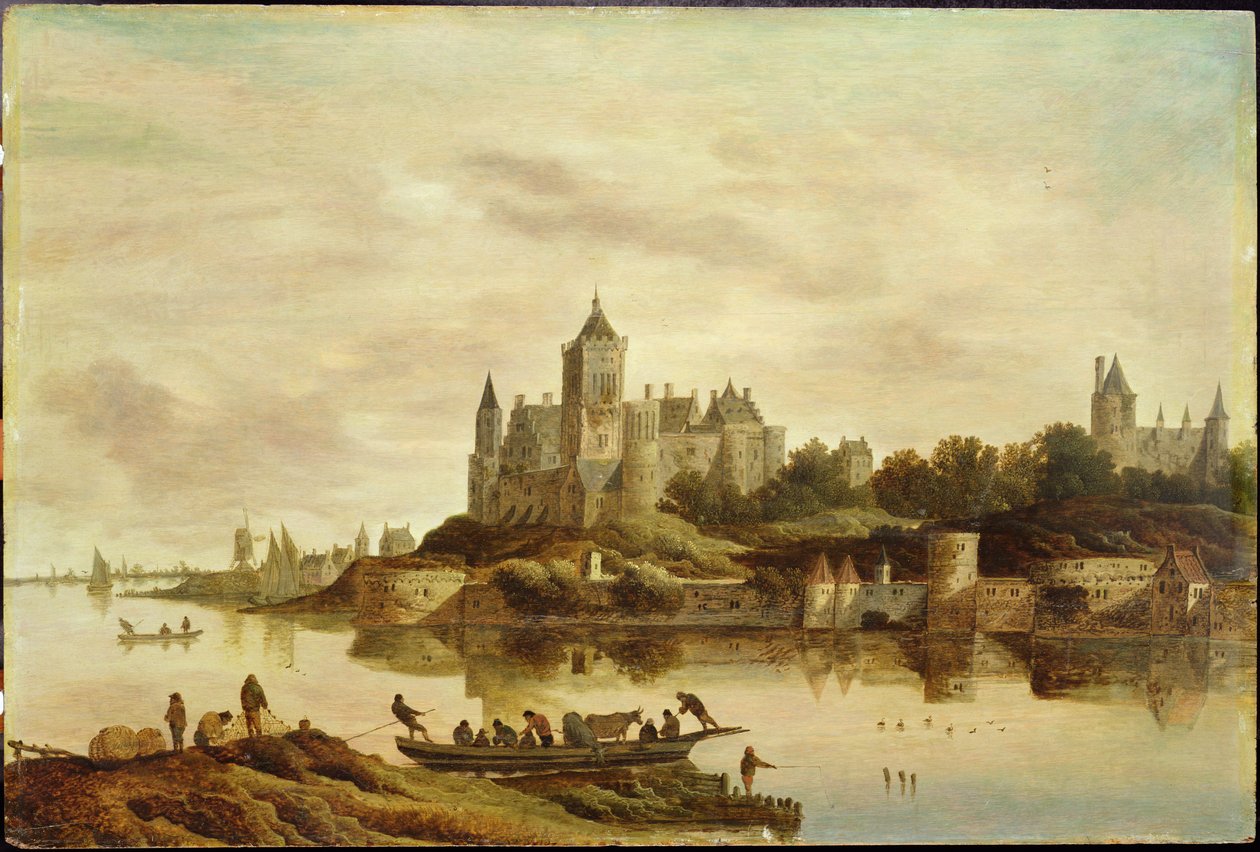 Widok na Het Valckhof, Nijmegen autorstwa G. W. Berckhout