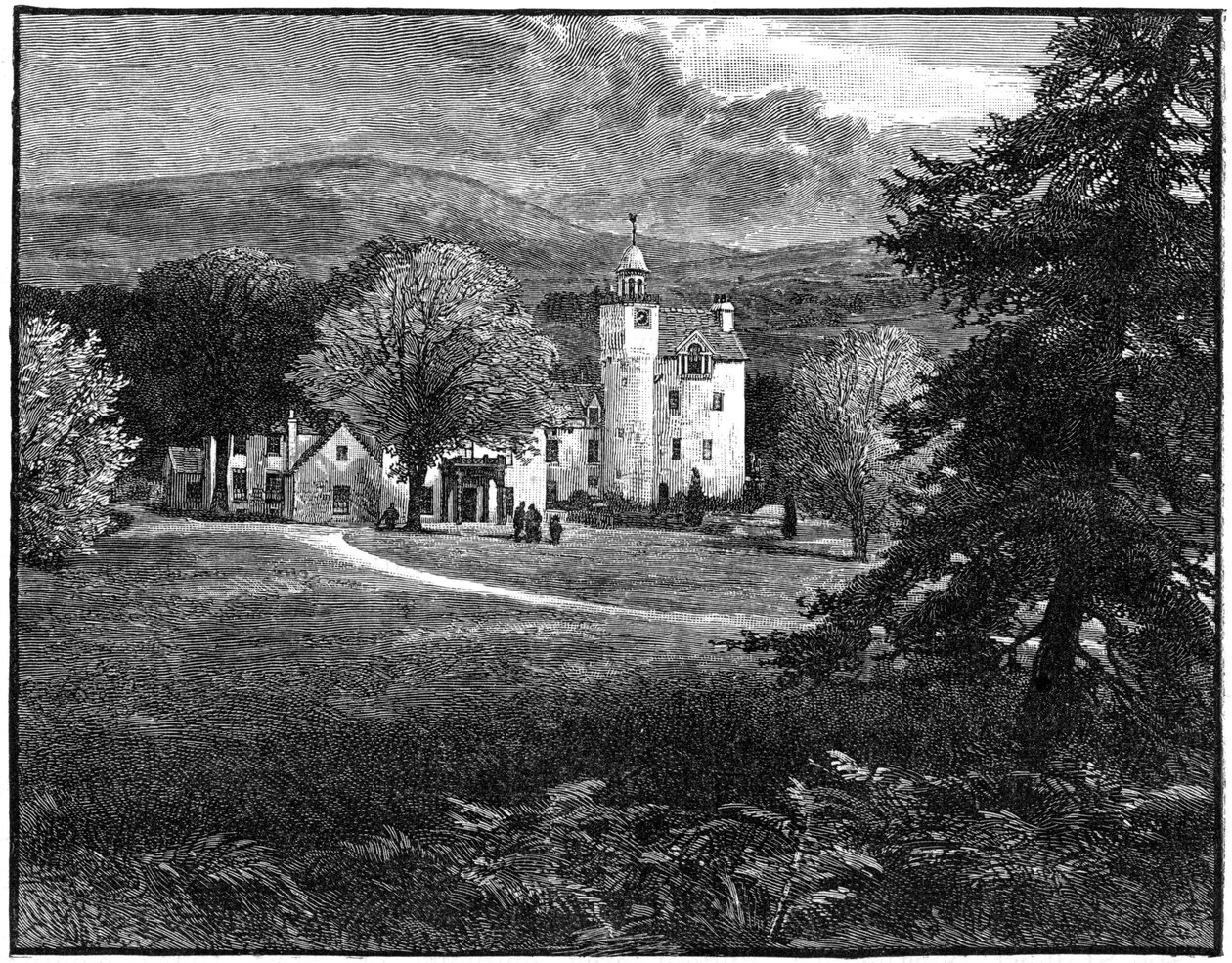 Zamek Abergeldie, Aberdeenshire, Szkocja, 1900 autorstwa G. W. Wilson and Company