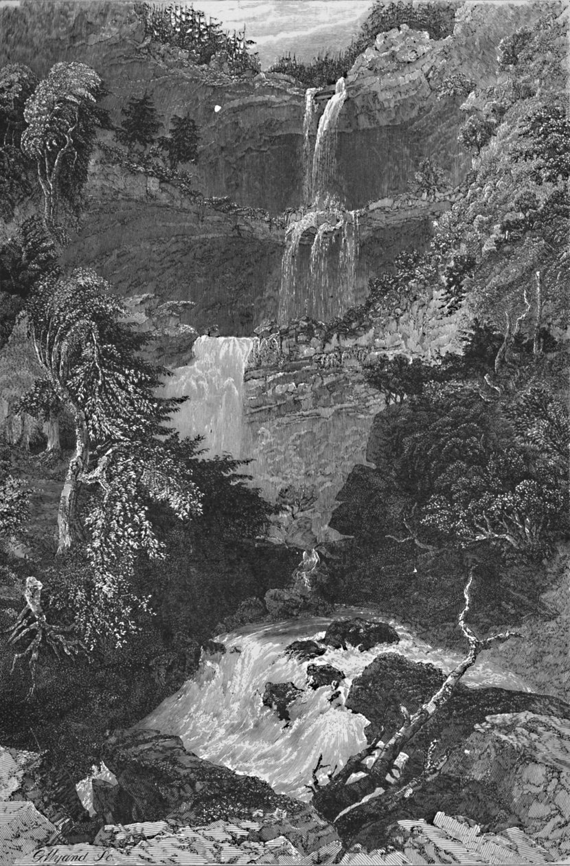 Panorama wodospadów Trenton, 1883 autorstwa G. Wyand